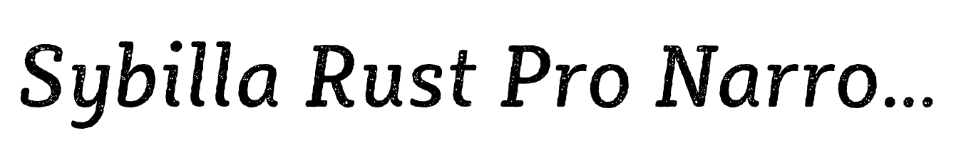 Sybilla Rust Pro Narrow Regular Italic